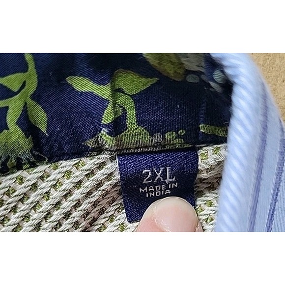 Robert Graham Shirt Mens 2XL Stripe Embroidered Floral Pattern Dress - Picture 5 of 11